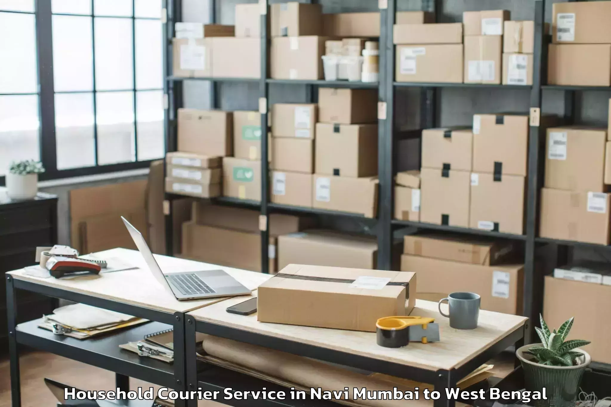 Professional Navi Mumbai to Sagardighi Household Courier